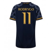 Camisa de Futebol Real Madrid Rodrygo Goes #11 Equipamento Secundário Mulheres 2023-24 Manga Curta